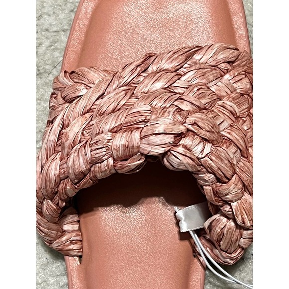 NWT a new day Pink/ Nicolette Raffia Slide Sandals - Size 10 - Picture 2 of 6